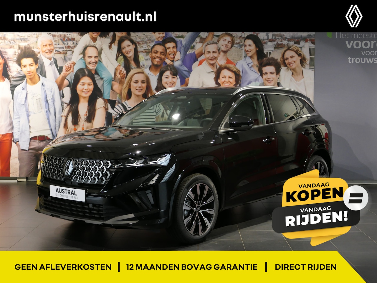 Renault Austral - 1.2 mild hybrid 160 X-Tronic techno *NIEUW* - Clima, adaptive cruise, dode hoek, draadloze - AutoWereld.nl