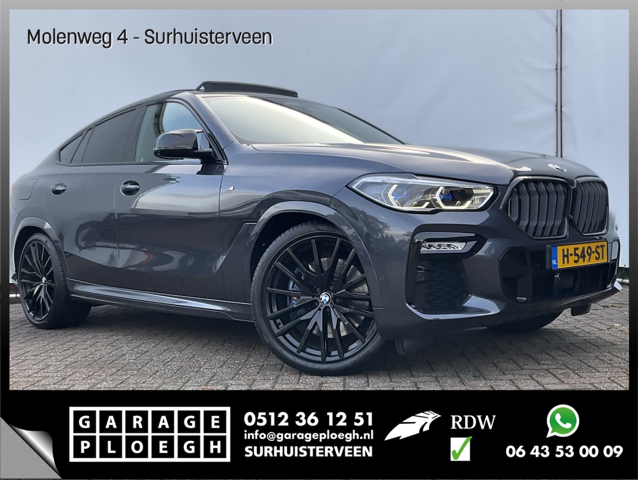 BMW X6 - xDrive40i M-Sport Luchtvering 360cam Pano HK Elek.Trekhaak Skylounge Carbon BOMVOL! - AutoWereld.nl