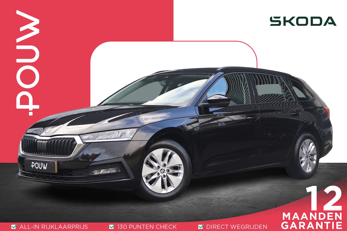 Skoda Octavia Combi - 1.0 TSI 110pk Ambition | Airco Automatisch | Apple CarPlay/ Android Auto | Navigatie | Par - AutoWereld.nl