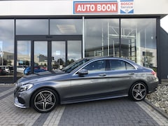 Mercedes-Benz C-klasse - 180 156PK AUTOMAAT 9G-TRONIC AMG PANO/ P-CAM 360/LEER/NAVI/2XPDC/CLIMA/LED/STOEL VERW/1 EI
