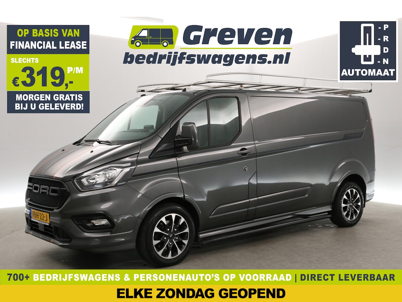 Ford Transit Custom - 310 2.0 TDCI L2H1 170PK Sport | Automaat | Airco | Cruise | Camera | 3-Zits | Trekh. | Nav - AutoWereld.nl