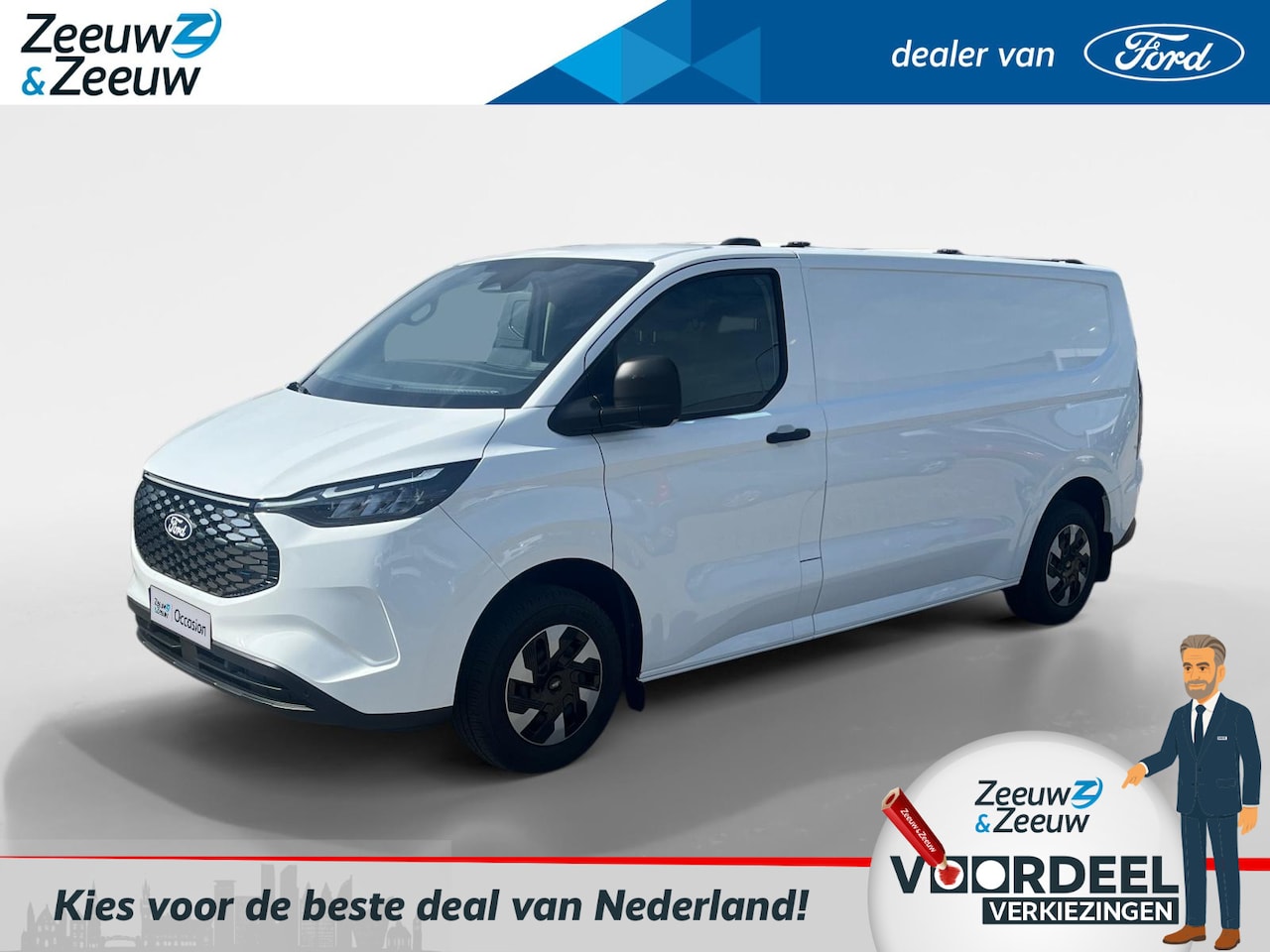 Ford Transit Custom - E-Transit 340 L2H1 Trend 65 kWh | Uit voorraad! | 0,99% rente Financial Lease | Driver Ass - AutoWereld.nl