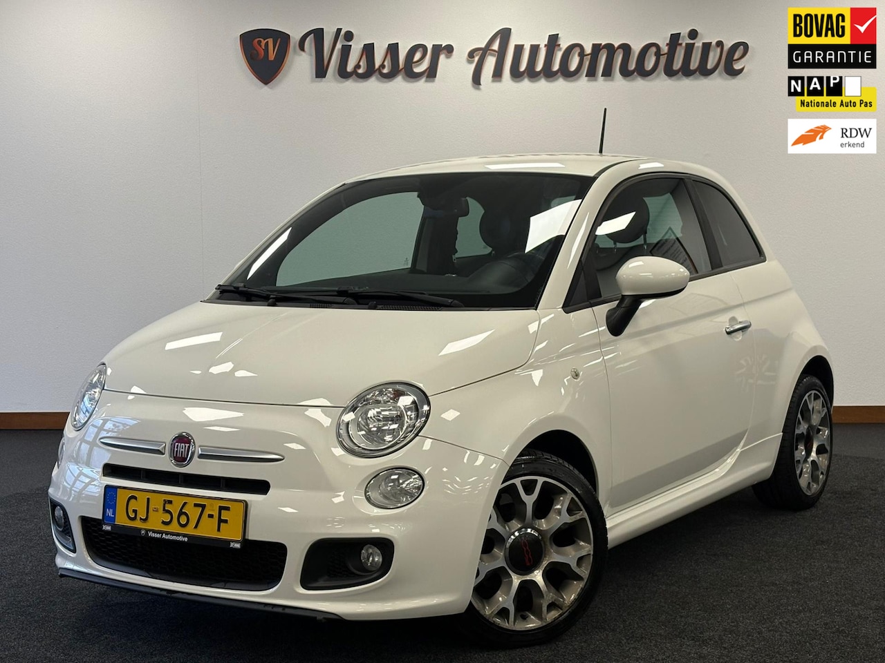 Fiat 500 - 0.9 TwinAir Turbo 500S*NAP*Airco*PDC*Leder* - AutoWereld.nl