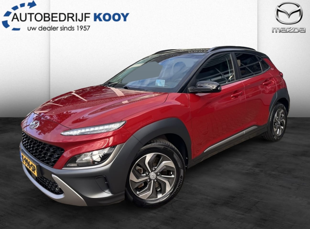 Hyundai Kona - 1.6 GDI HEV Fashion Two-Tone /Navi Dode hoek/Adap-Cruis/Clima/He - AutoWereld.nl