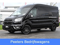 Ford Transit - 350 2.0 TDCI L3H2 RWD Black Edition Adaptieve Cruise, Camera, 3500kg Trekhaak, 2 x Schuifd
