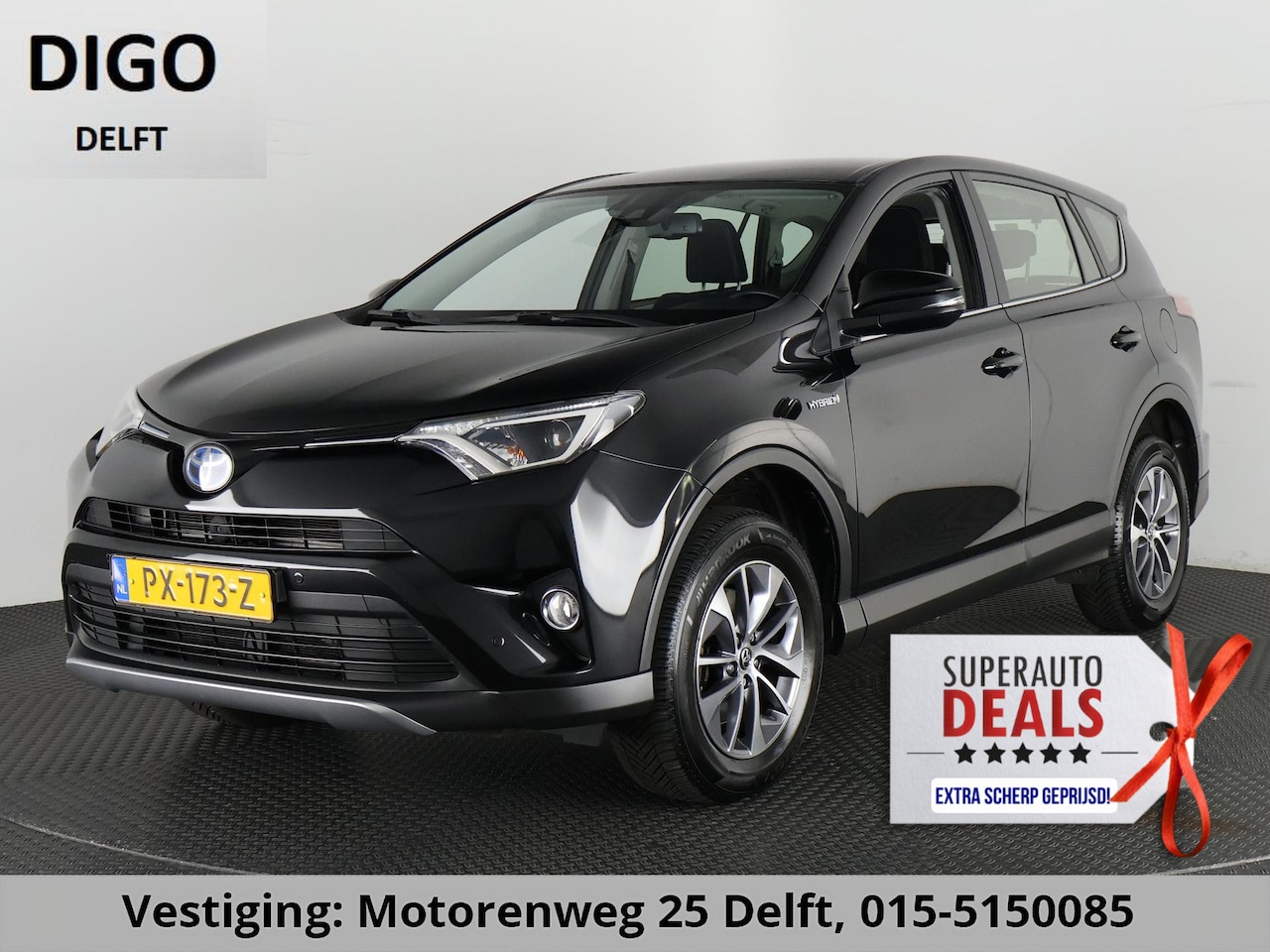 Toyota RAV4 - 2.5 HYBRID DYNAMIC BLACK GARANTIE 10-2027 NAVI.ADAPTIVE CRUISE.PDC VOOR+ACHTER 100% ONDERH - AutoWereld.nl