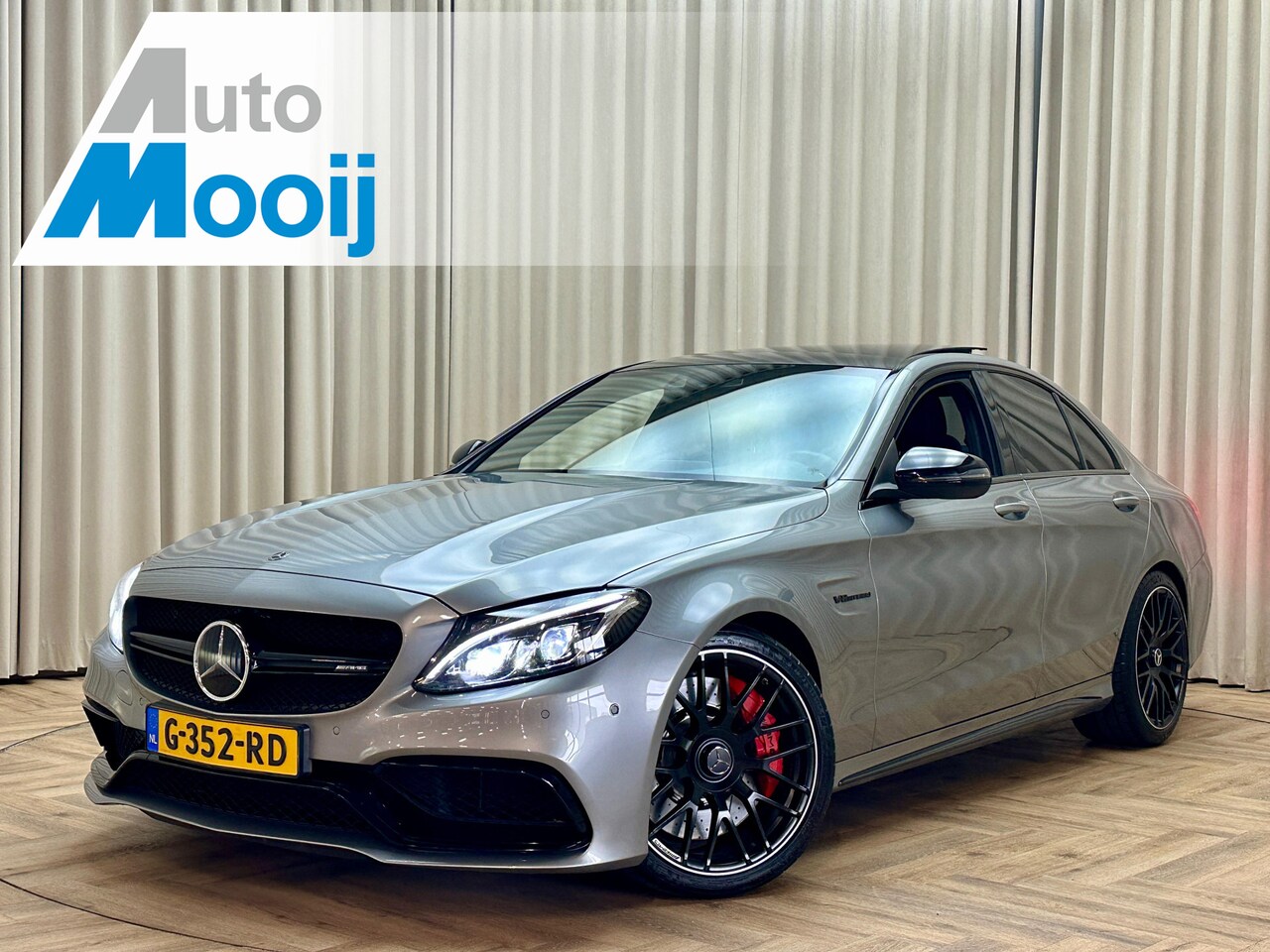 Mercedes-Benz C-klasse - AMG 63 S *Panodak* Burmester / Memory / Head-Up / Adaptive Cruise / Keyless / Dodehoek / C - AutoWereld.nl