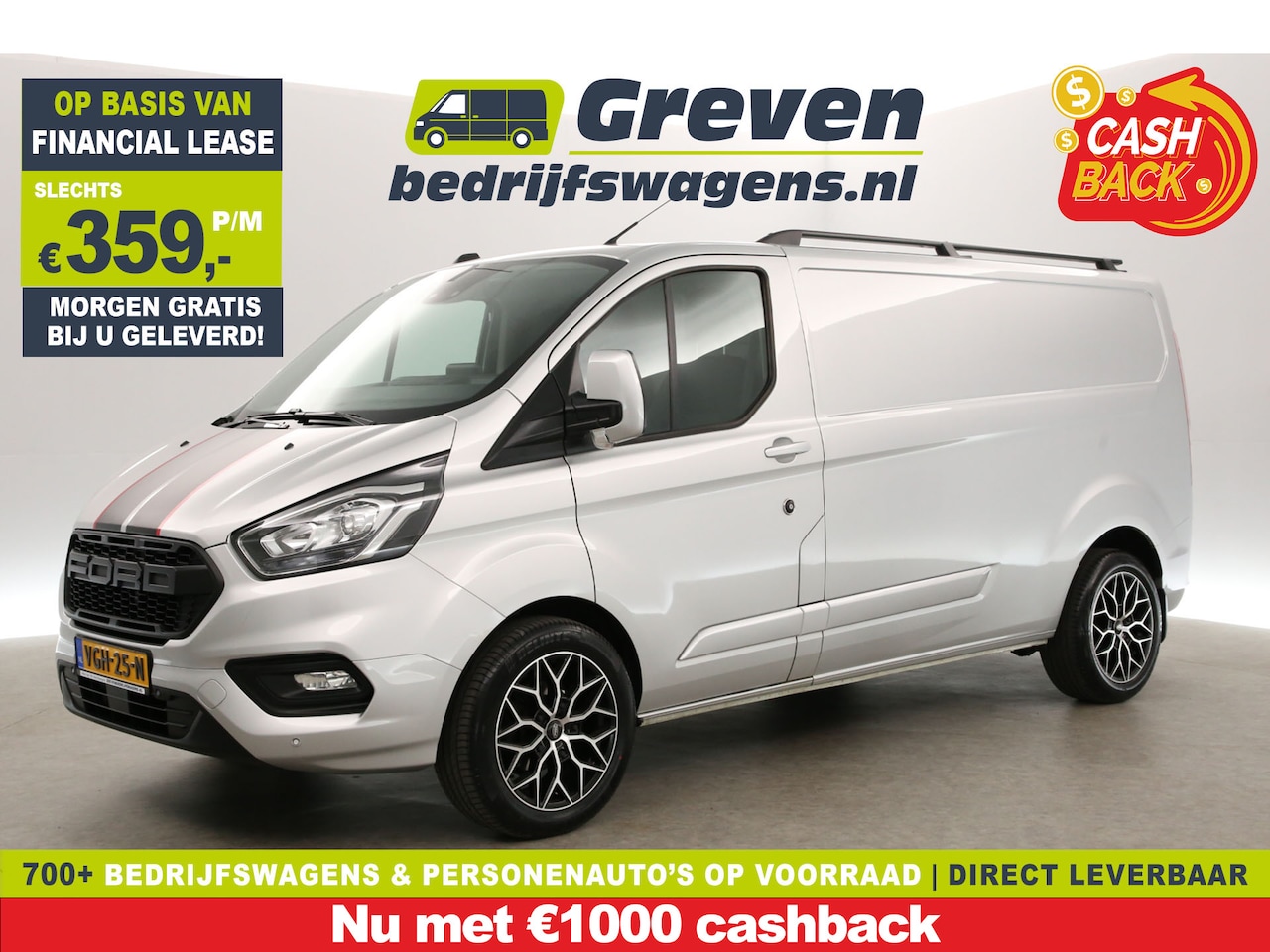 Ford Transit Custom - 2.0 TDCI L2H1 Limited | Airco | Carplay | 3-Zits | Cruise | Trekh. | Parkeersens. - AutoWereld.nl