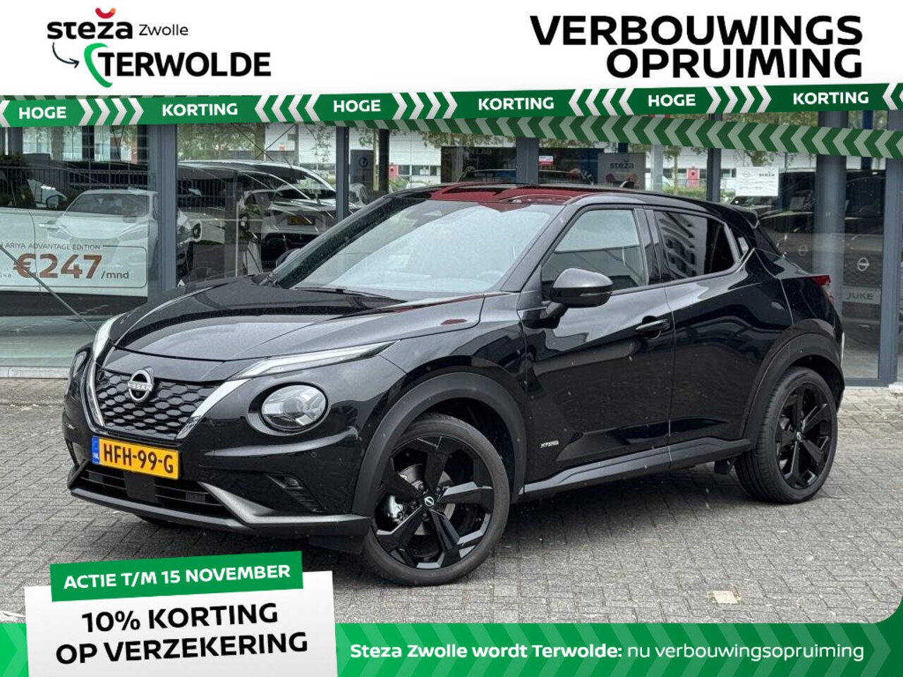 Nissan Juke - 1.6 Hybride Tekna | Adapt. Cruise | BOSE Audio | Lederen Bekl. | Stoel- en stuurverw. | - AutoWereld.nl