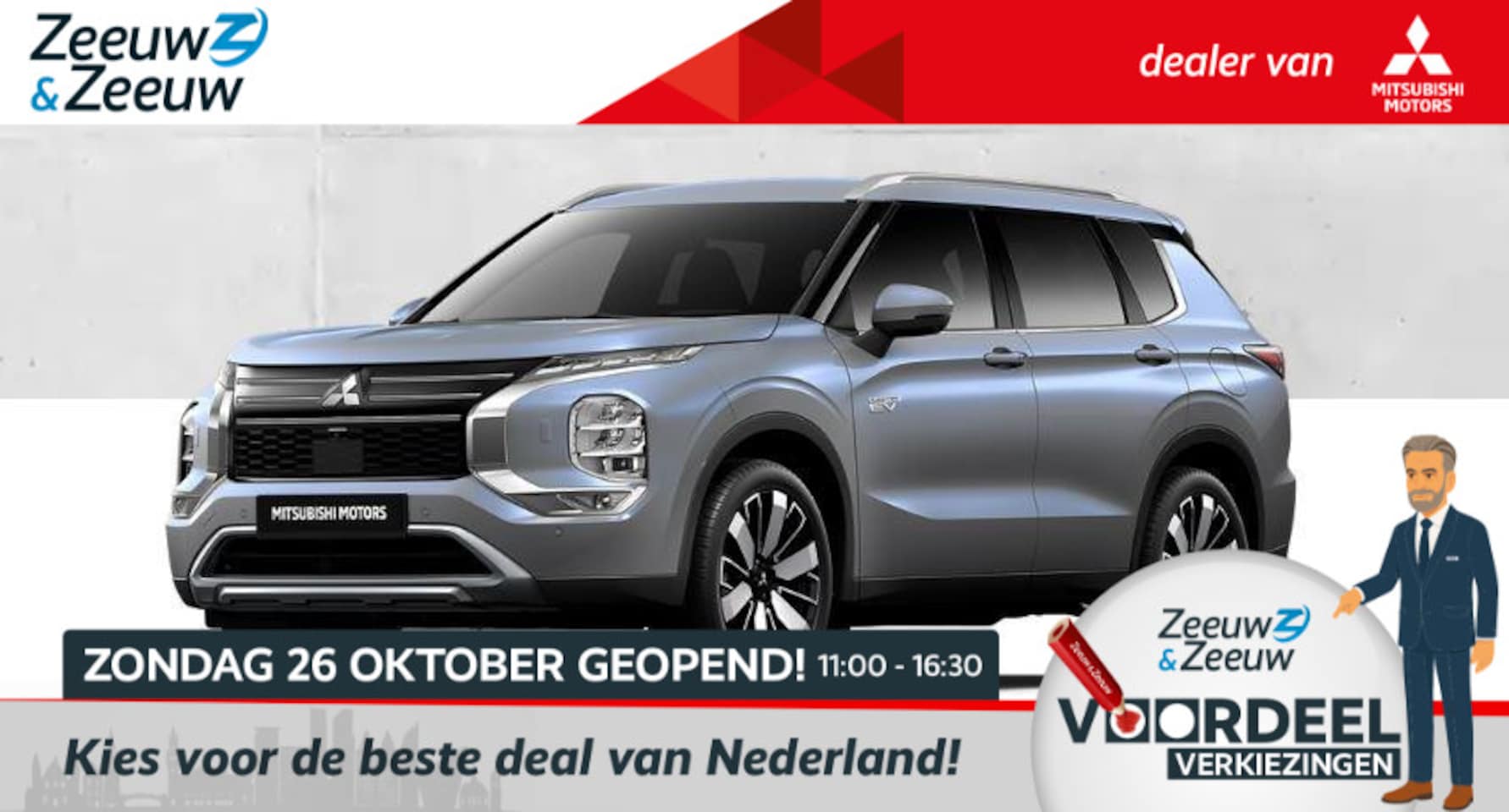 Mitsubishi Outlander - 2.4 PHEV Instyle € 4000,- korting |  8 jaar garantie | Vanaf prijs - AutoWereld.nl