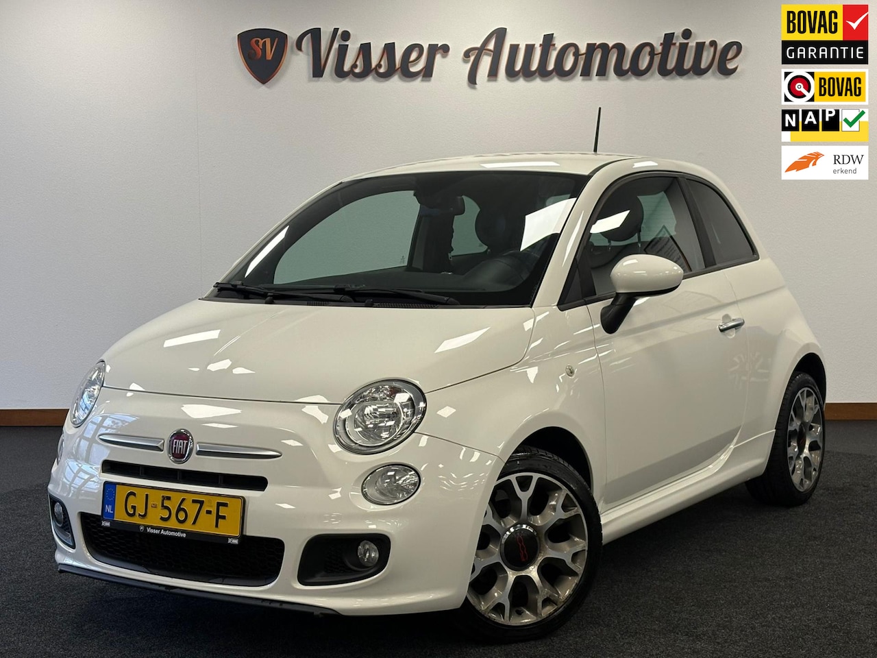 Fiat 500 - 0.9 TwinAir Turbo 500S*NAP*Airco*PDC*Leder* - AutoWereld.nl