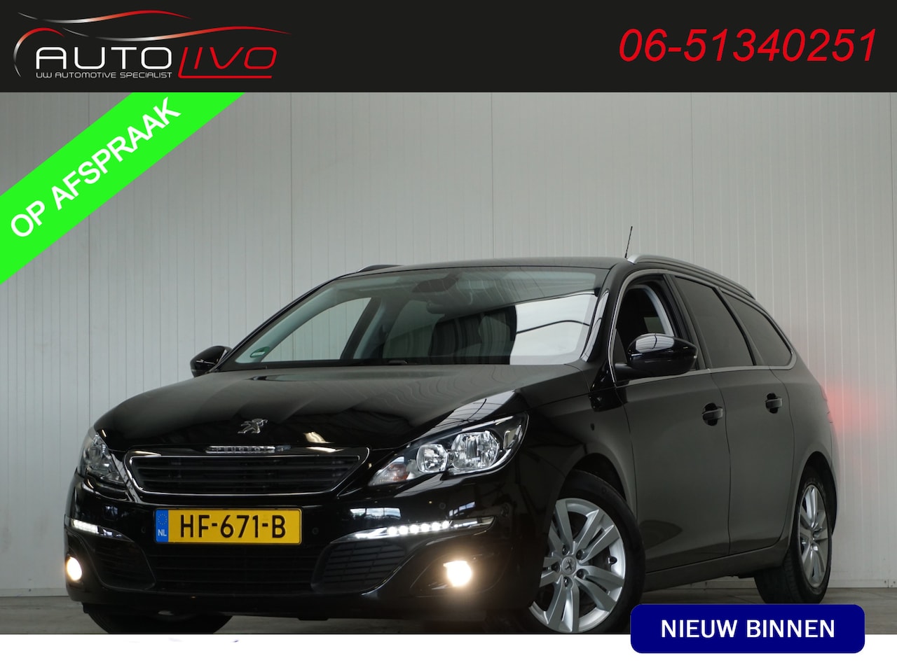 Peugeot 308 SW - 1.6 BlueHDI Blue Lease Executive Pack PANO CAMERA NAVI CLIMA PDC CRUISE TREKHAAK etc. - AutoWereld.nl