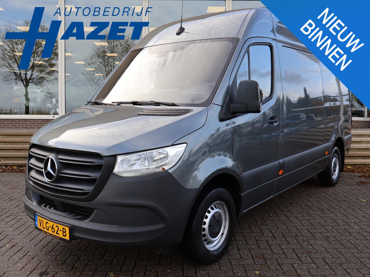 Mercedes-Benz Sprinter - 314 2.2 CDI 143 PK L2H2 SELENIETGRIJS METALLIC *118.204 KM* + TREKHAAK | AIRCO - AutoWereld.nl