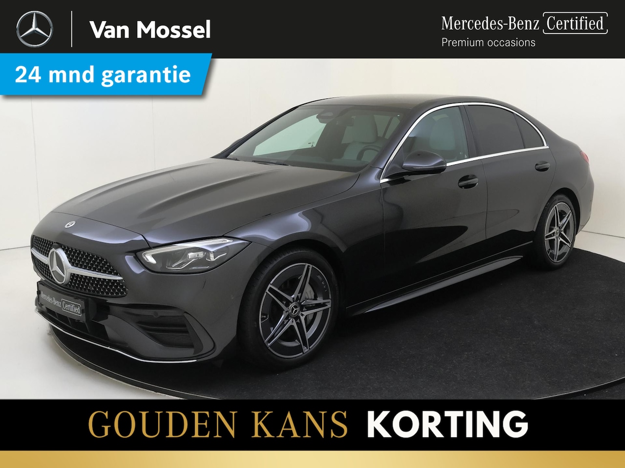 Mercedes-Benz C-klasse - 300 AMG Line Memory Seats / Parkeercamera / Sfeerverlichting / 18'' / Privacy Glass / - AutoWereld.nl