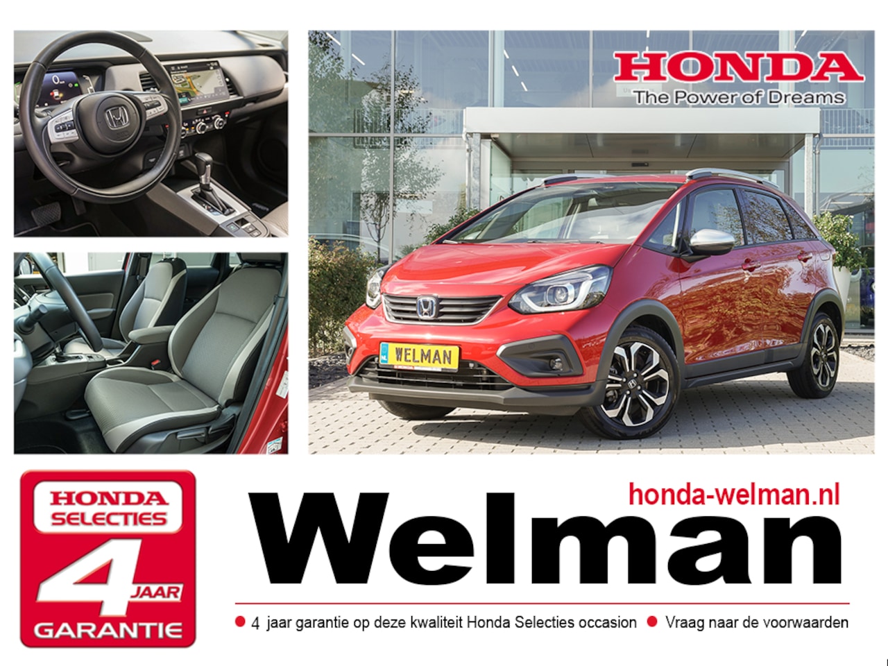 Honda Jazz - 1.5i e:HEV CROSSTAR - HYBRID - TREKHAAK - CAMERA - AutoWereld.nl