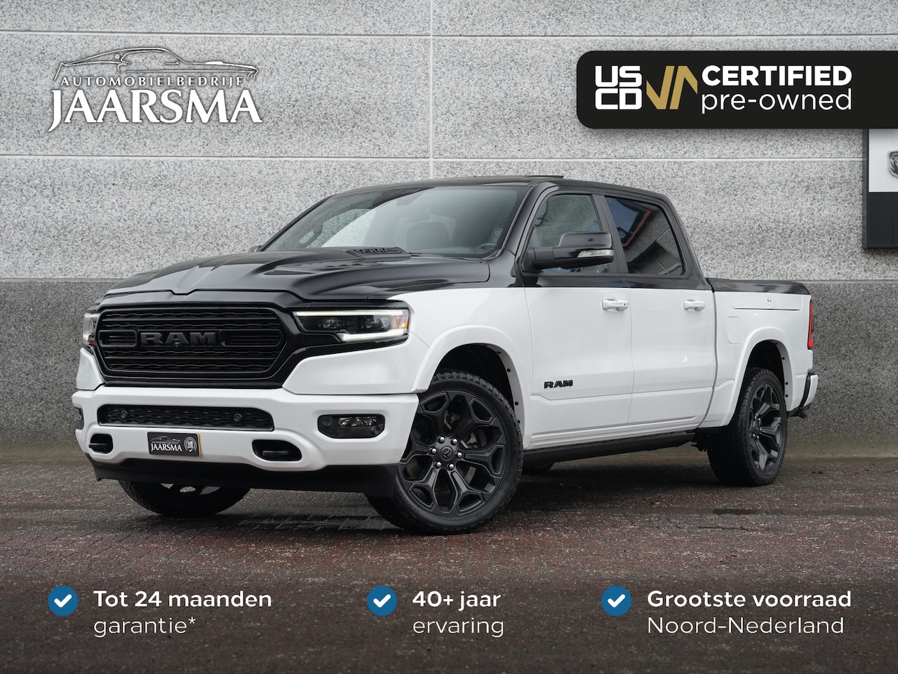 Dodge Ram 1500 - 5.7 V8 4x4 Crew Cab Limited Night |Adaptive Cruise |Meest luxe uitvoering |1e eigenaar |NL - AutoWereld.nl