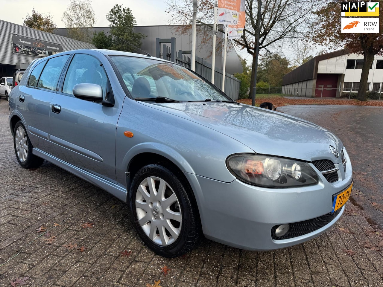 Nissan Almera - 1.8 Acenta airco, elec pakket, 5 deurs, multi-stuur, mistlampen, alu wielen, nwe apk 172.0 - AutoWereld.nl