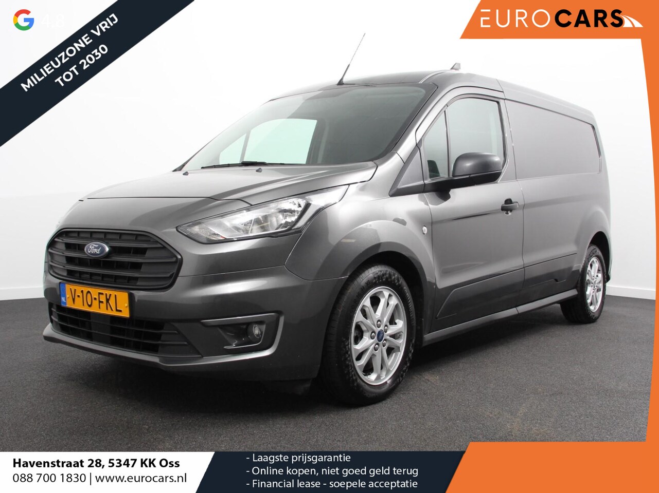 Ford Transit Connect - 1.5 EcoBlue L2 Trend Automaat Navigatie Airco PDC A Cruise Control 3Zits Camera DAB+ Licht - AutoWereld.nl