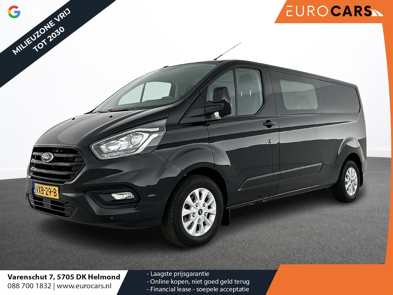 Ford Transit Custom - 300 2.0 TDCI L2H1 Trend Dubbele Cabine Automaat Airco Navi Cruise Camera Parkeersensoren - AutoWereld.nl