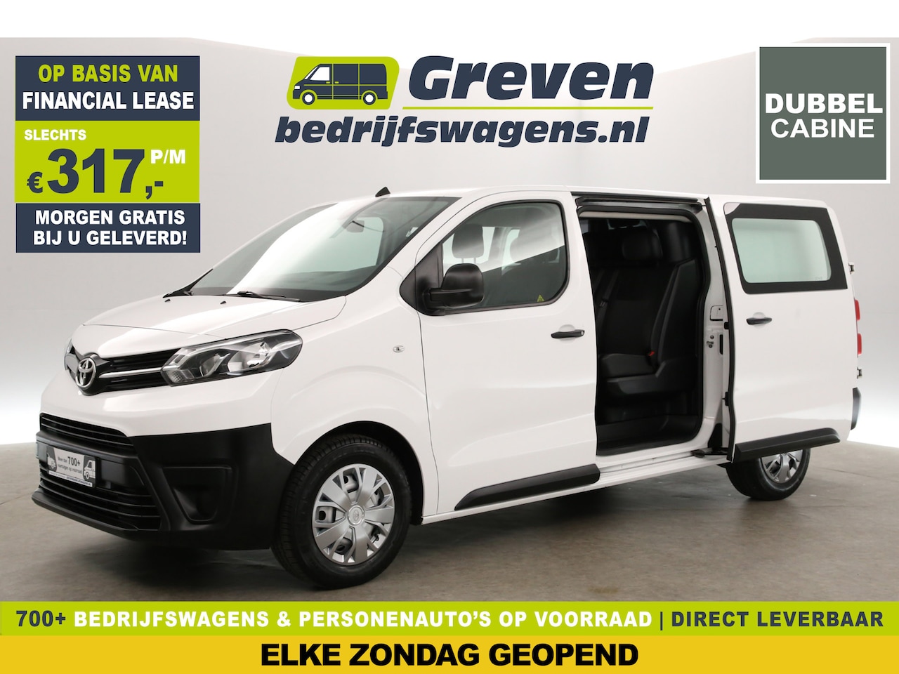 Toyota ProAce Worker - 2.0 D-4D L3H1 | DC | 2xSchuifdeur | Airco | Cruise | Trekhaak | Stoelverw. - AutoWereld.nl