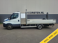 Iveco Daily - 3.0I CNG Kraan Laadbak AUT-6 HIAB 3-Persoons Ecc Trekhaak Camera Blue power Alpine 2-Din I