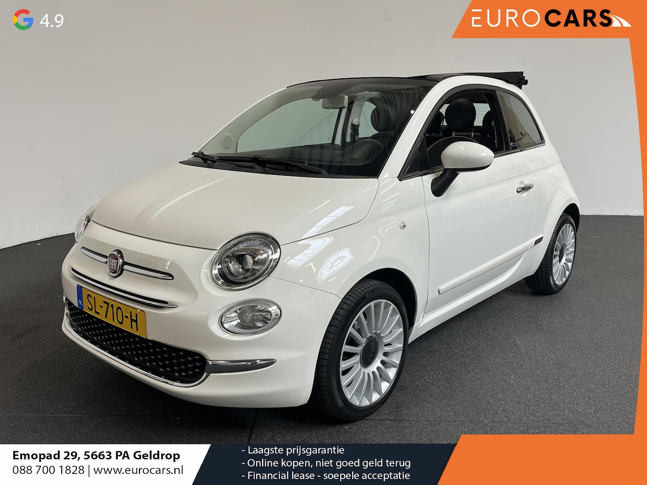 Fiat 500 C - 0.9 TwinAir Turbo Lounge Navigatie Airco - AutoWereld.nl