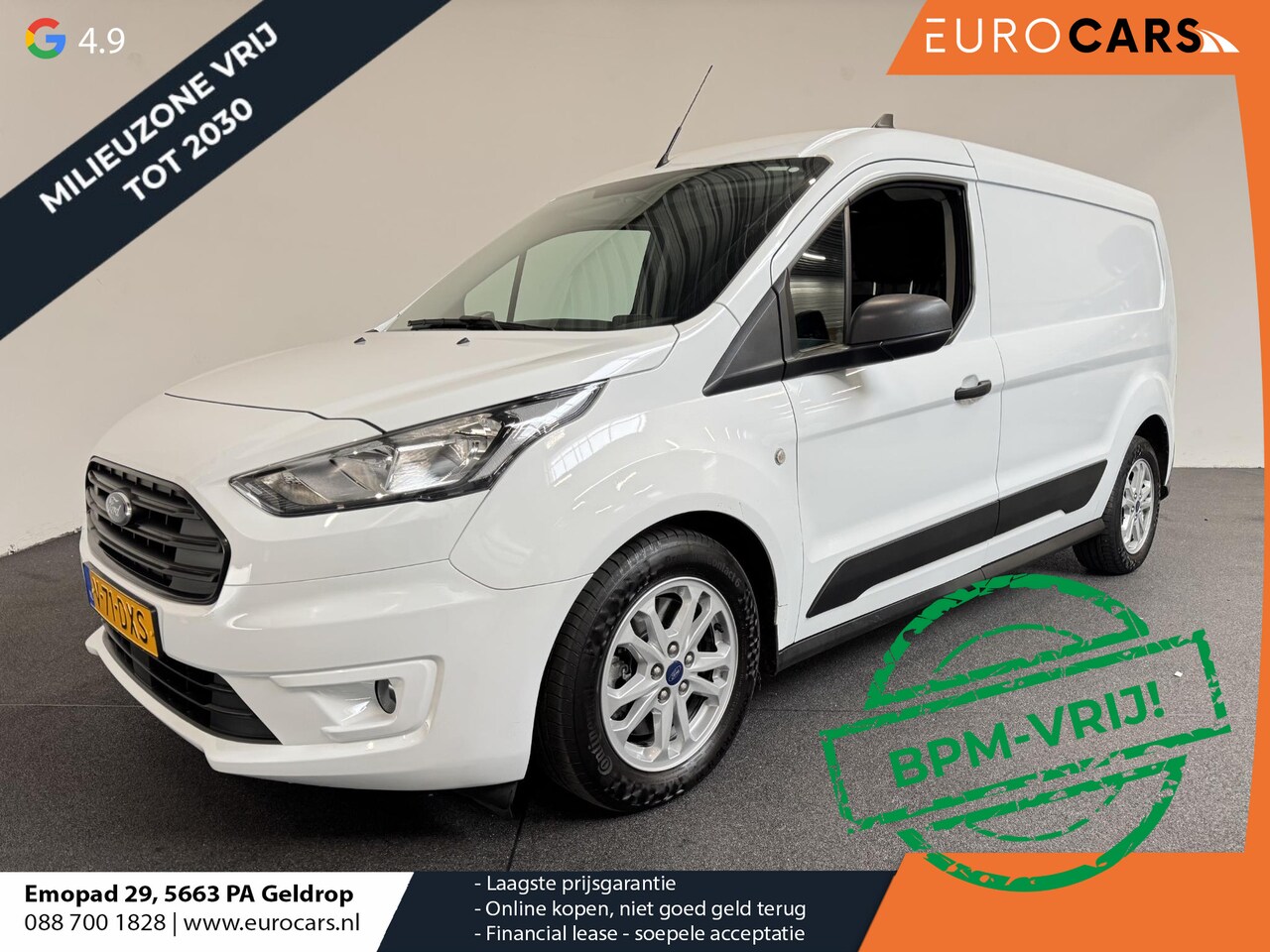 Ford Transit Connect - 1.5 EcoBlue L2 Trend Automaat Navigatie Airco Parkeersensoren Cruise Control 3Zits Camera - AutoWereld.nl
