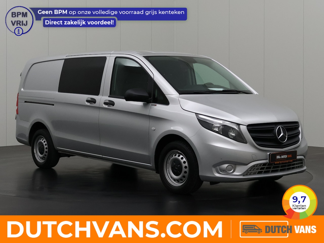 Mercedes-Benz Vito - 116CDI 9G-Tronic Lang | Achterdeuren | Navigatie | Camera | Airco | 3-Persoons | Betimmeri - AutoWereld.nl