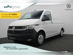 Volkswagen Transporter - 2.0 TDI 110 pk L1H1 28 Comfortline | Trekhaak | 3-Zits | Parkeersensoren achter | Apple Ca