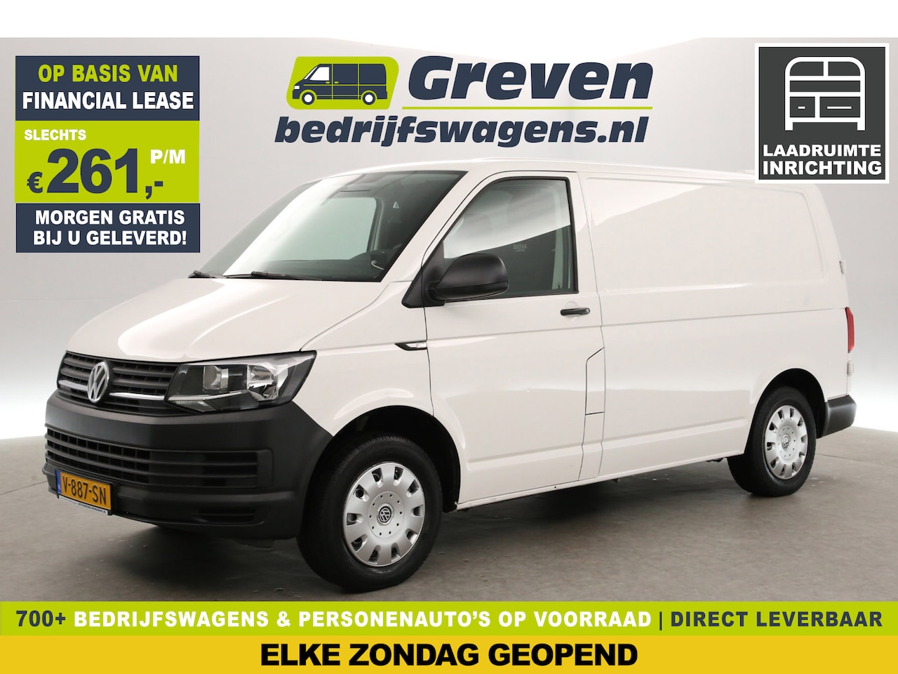 Volkswagen Transporter - 2.0 TDI L1H1 | 140PK | Airco | Kasten | Parkeersensoren | Elektrpakket - AutoWereld.nl
