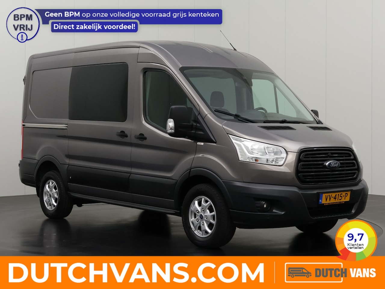 Ford Transit - 2.2TDCI 125PK L2H2 Dubbele Cabine | Navigatie | Camera | 2800Kg Trekhaak | Airco - AutoWereld.nl