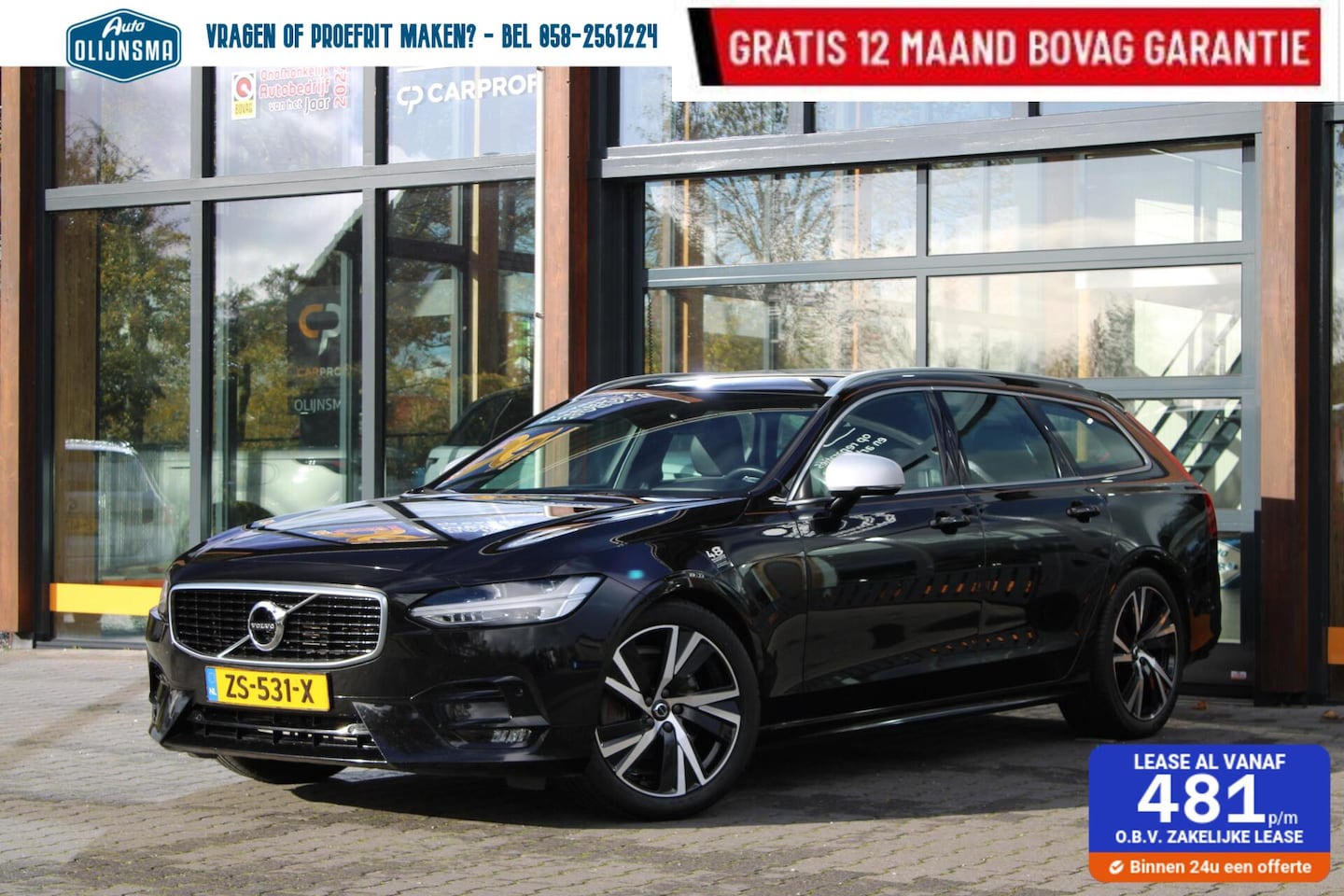 Volvo V90 - 2.0 T4 R-design Business Sport|memory|stoelverwarming| - AutoWereld.nl