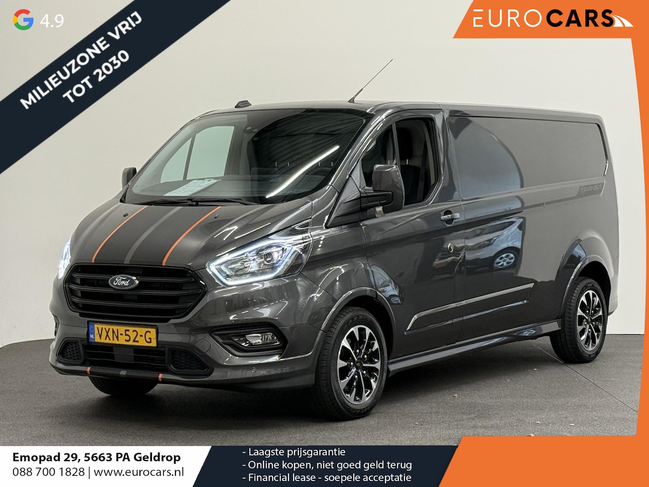 Ford Transit Custom - 320 2.0 TDCI L2H1 Sport Airco ACC Bluetooth Navi Trekhaak Stoelverwarming - AutoWereld.nl