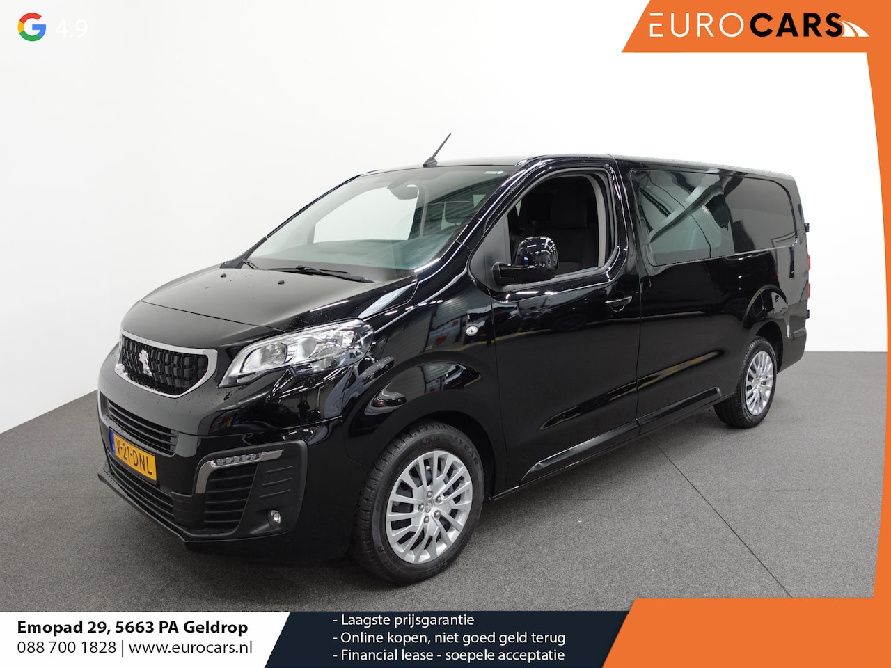 Peugeot Expert - 180pk Automaat Long L3 Premium Dubbele Cabine Trekhaak Navigatie Apple Carplay Cruise cont - AutoWereld.nl