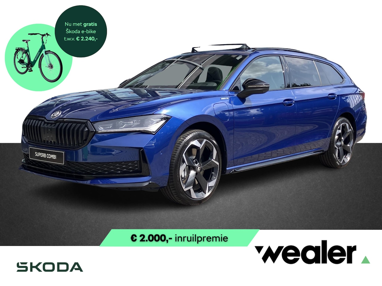 Skoda Superb Combi - Sportline Business 1.5 TSI PHEV 204 PK DSG Automaat | Panorama dak | Suite Sport Leder | 1 - AutoWereld.nl