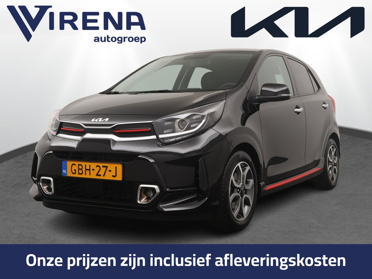Kia Picanto - 1.0 DPi GT-Line - Cruise Control - Leder - Navigatie - Climate Control - Apple/Android Car - AutoWereld.nl