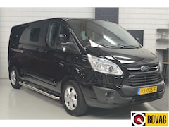 Ford Transit Custom - 290 2.2 TDCI L2H1 Limited DUBBELE CABINE // AIRCO // CRUISE // NAVI // TREKHAAK // 2x SCHU