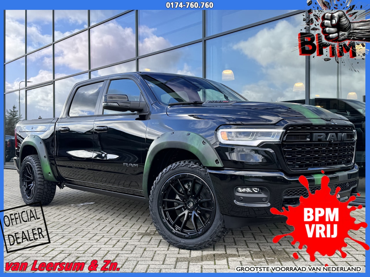 Dodge Ram Pick Up - Limited HULK Edition | Pano | H&K | 22" | Flares | Passenger screen - AutoWereld.nl