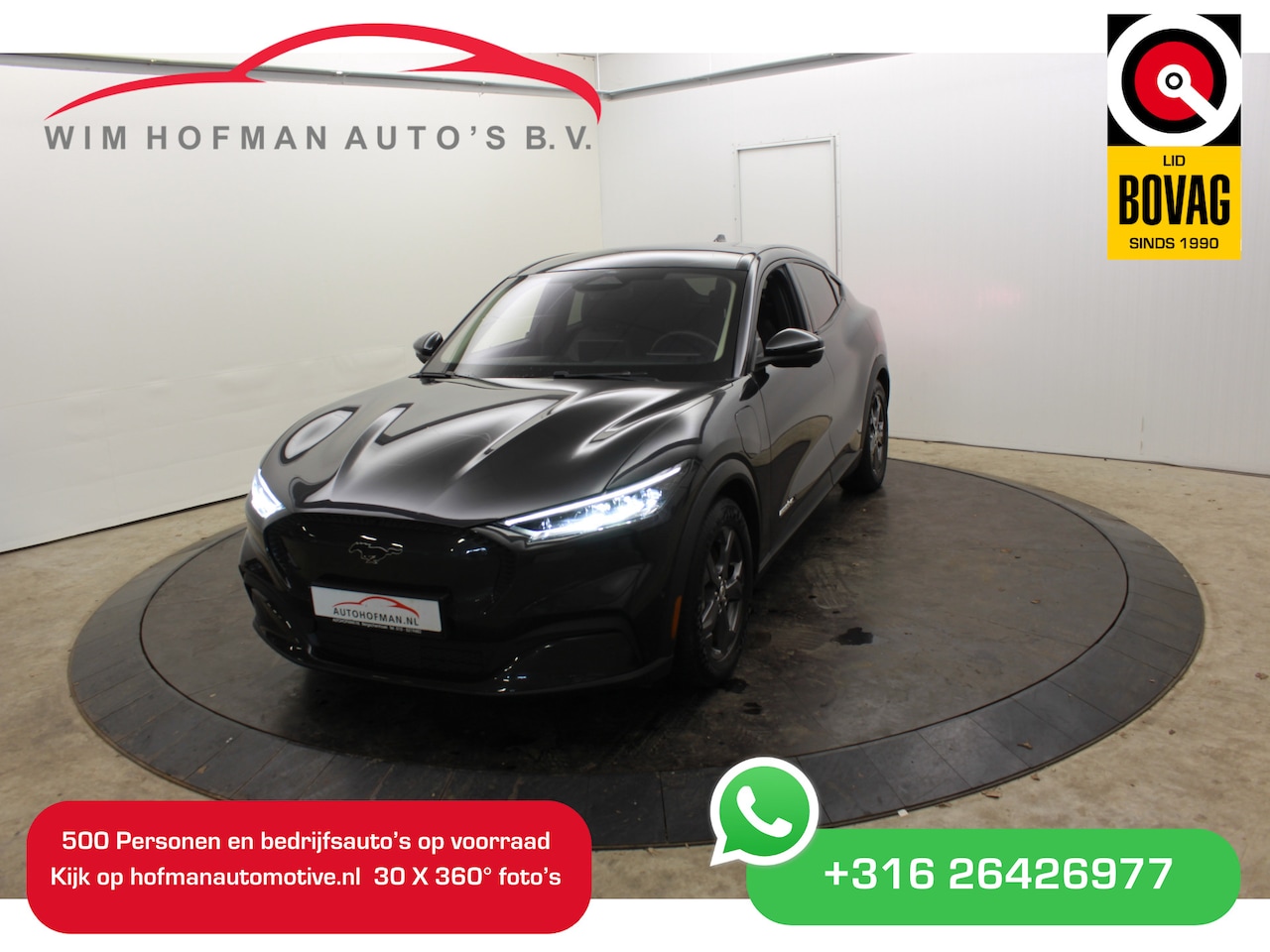 Ford Mustang Mach-E - Extended RWD 98 kWh SOH 95,7% Pano 360° Cam El-stoelen + A-klep B&O Dhoek - AutoWereld.nl