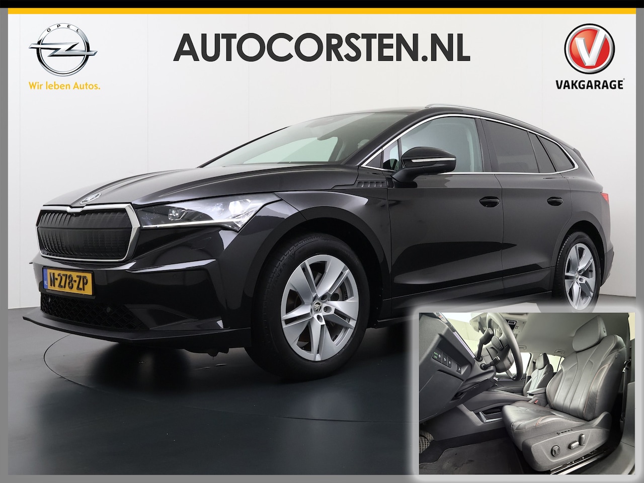 Skoda Enyaq iV - 80 First Edition SOH 92% Leder + Mermory Adap.Cruise 360°Camera Wegkl.Trekh. Navi Ecc Appl - AutoWereld.nl