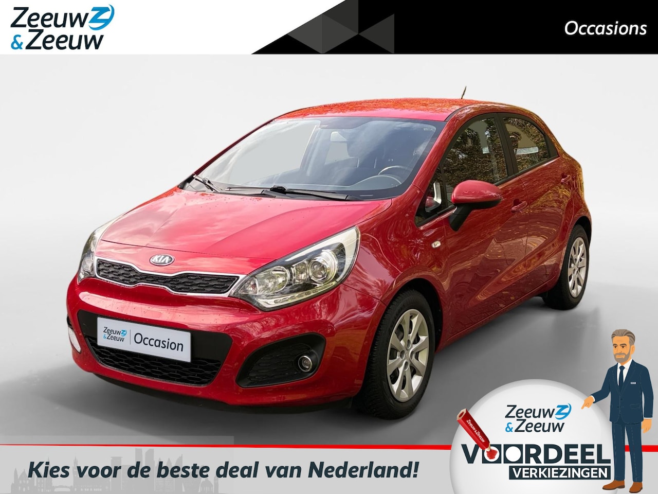 Kia Rio - 1.2 CVVT BusinessLine Airco , cruise , tel , usb . - AutoWereld.nl