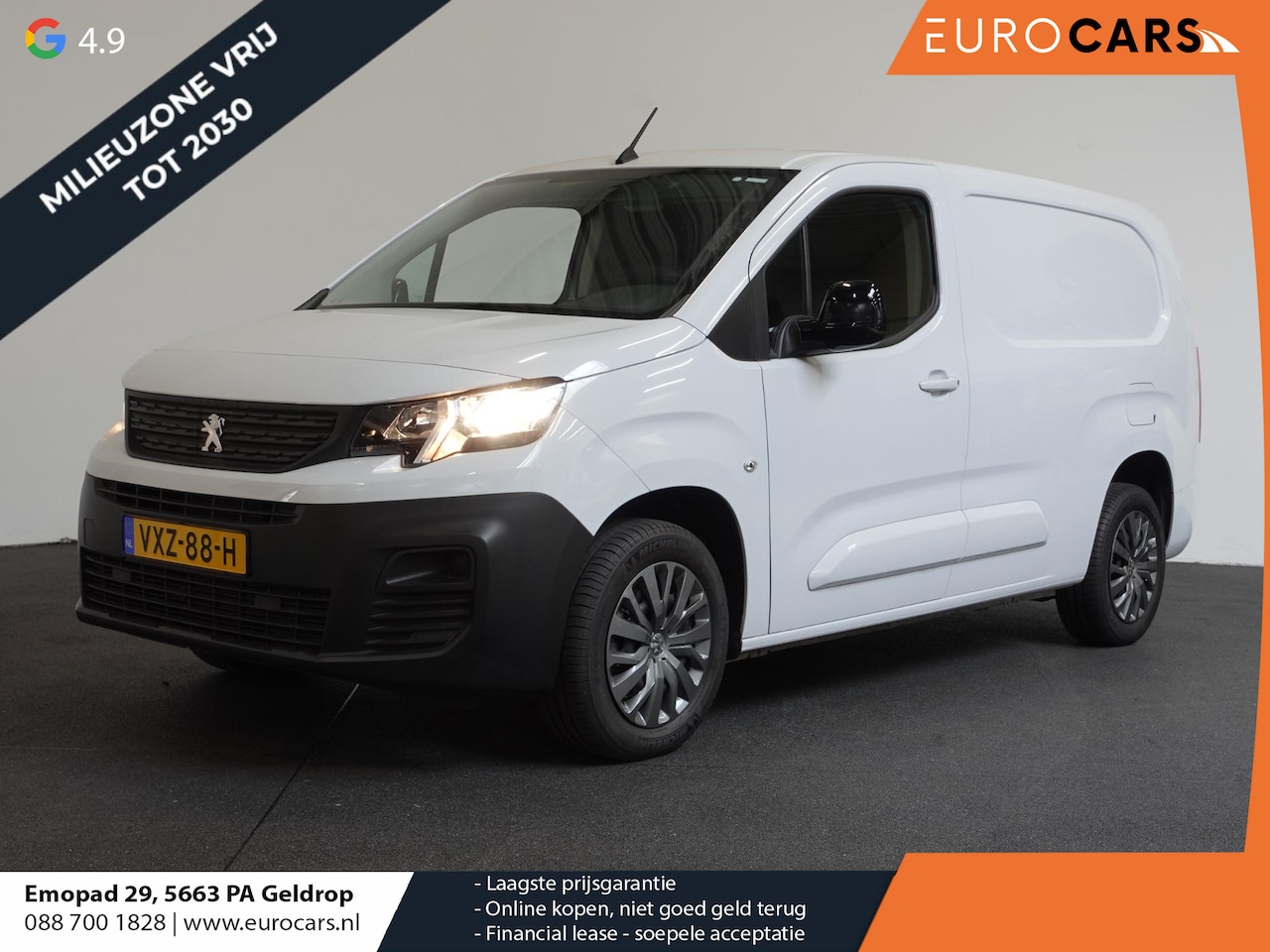 Peugeot Partner - 1.5 BlueHDi 100pk L2 Trekhaak Navigatie Airco Apple Carplay Cruise Control 3-Zits Euro6 - AutoWereld.nl