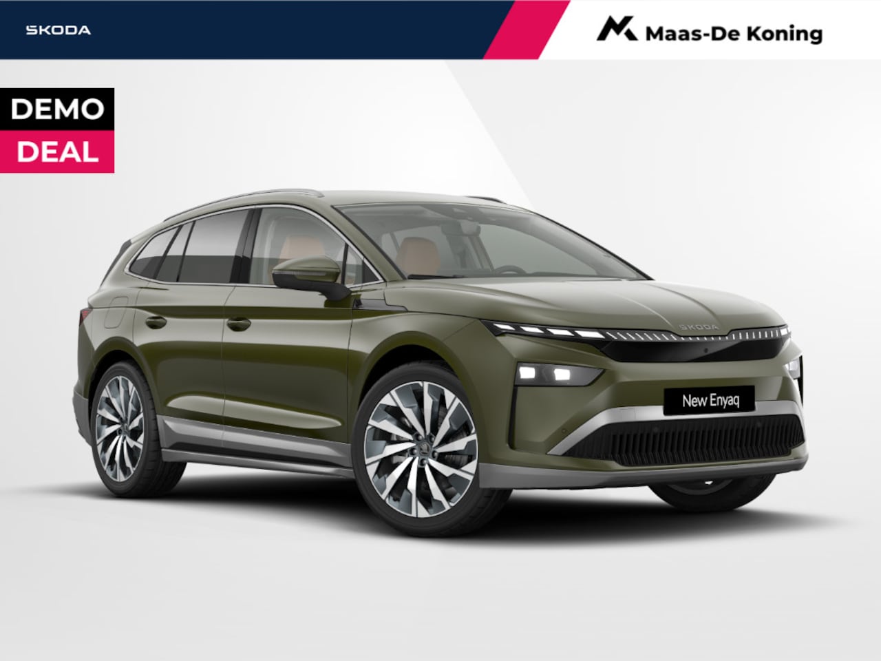 Skoda Enyaq iV - Business Edition Elektromotor 210 kW / 286 PK SUV | Metallic Lak | Cognac Leder | Trekhaak - AutoWereld.nl