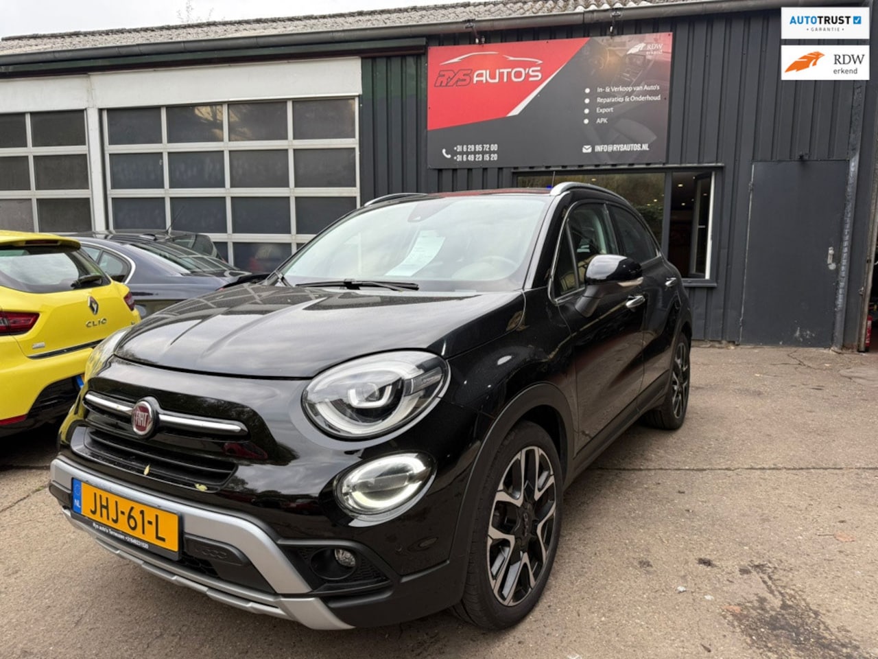 Fiat 500 X - Fiat 500X 1.0 Firefly Turbo 115 PK 2020 Zwart - AutoWereld.nl