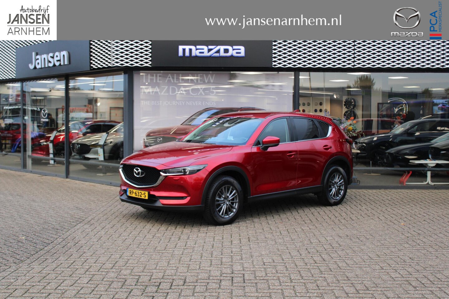 Mazda CX-5 - 2.0 SkyActiv-G 165 TS+ Automaat, Trekhaak, Navi, Camera, Clima, Cruise, HUD, All Season, L - AutoWereld.nl