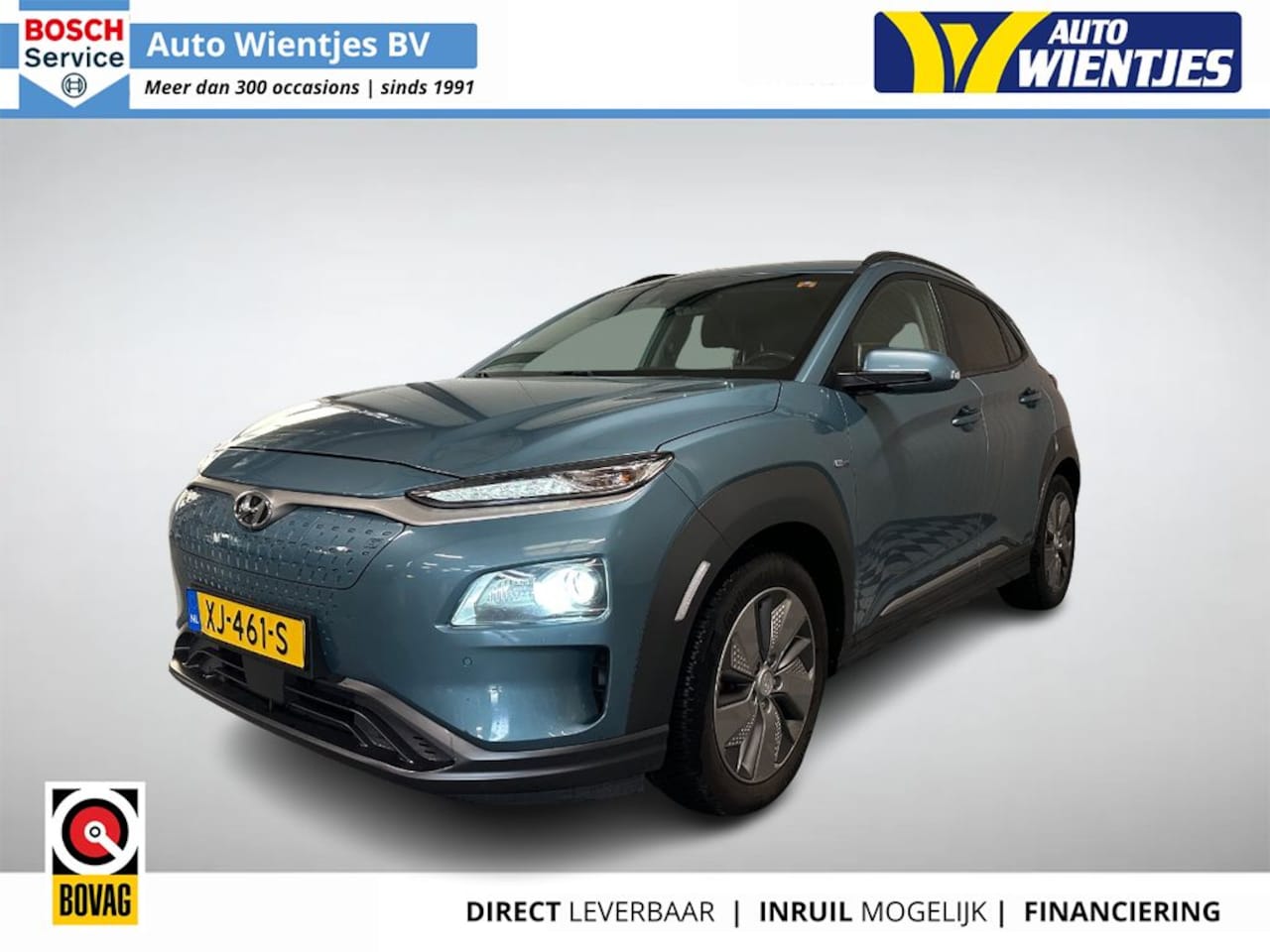 Hyundai Kona Electric - EV Premium 64kWh | SOH 100% | Leer | Navi | Trekhaak - AutoWereld.nl