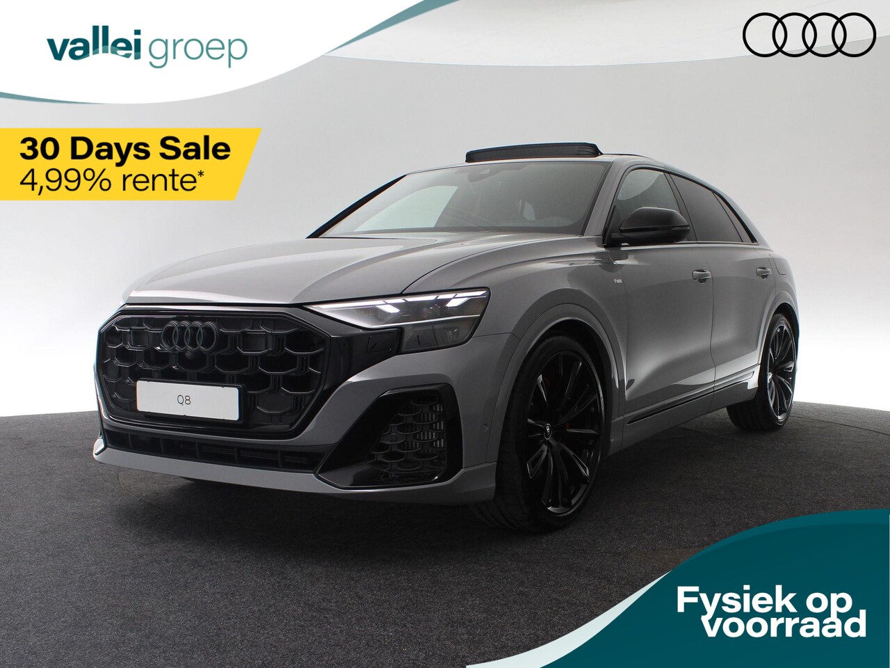 Audi Q8 - 60 TFSI e 490 PK Pro Line S Competition | Glazen panoramadak | Sportstoelen plus | Asstent - AutoWereld.nl