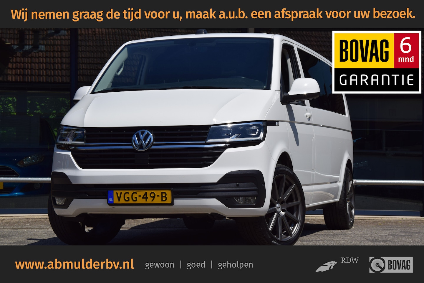 Volkswagen Transporter - 2.0 TDI L2H1 Highline DSG Automaat 3-zits (3 persoons) | Org. NL | BPM Vrij | Trekhaak | L - AutoWereld.nl