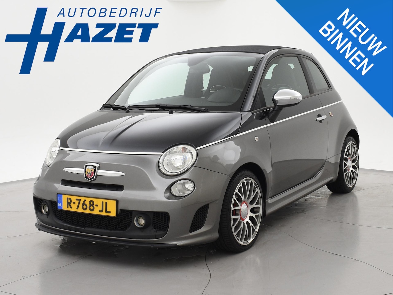 Fiat 500 Abarth - C 1.4 T-JET 135 PK TWO-TONE + ZWART LEDER | DUBBELE SPORTUITLAAT | SPORTSTOELEN - AutoWereld.nl