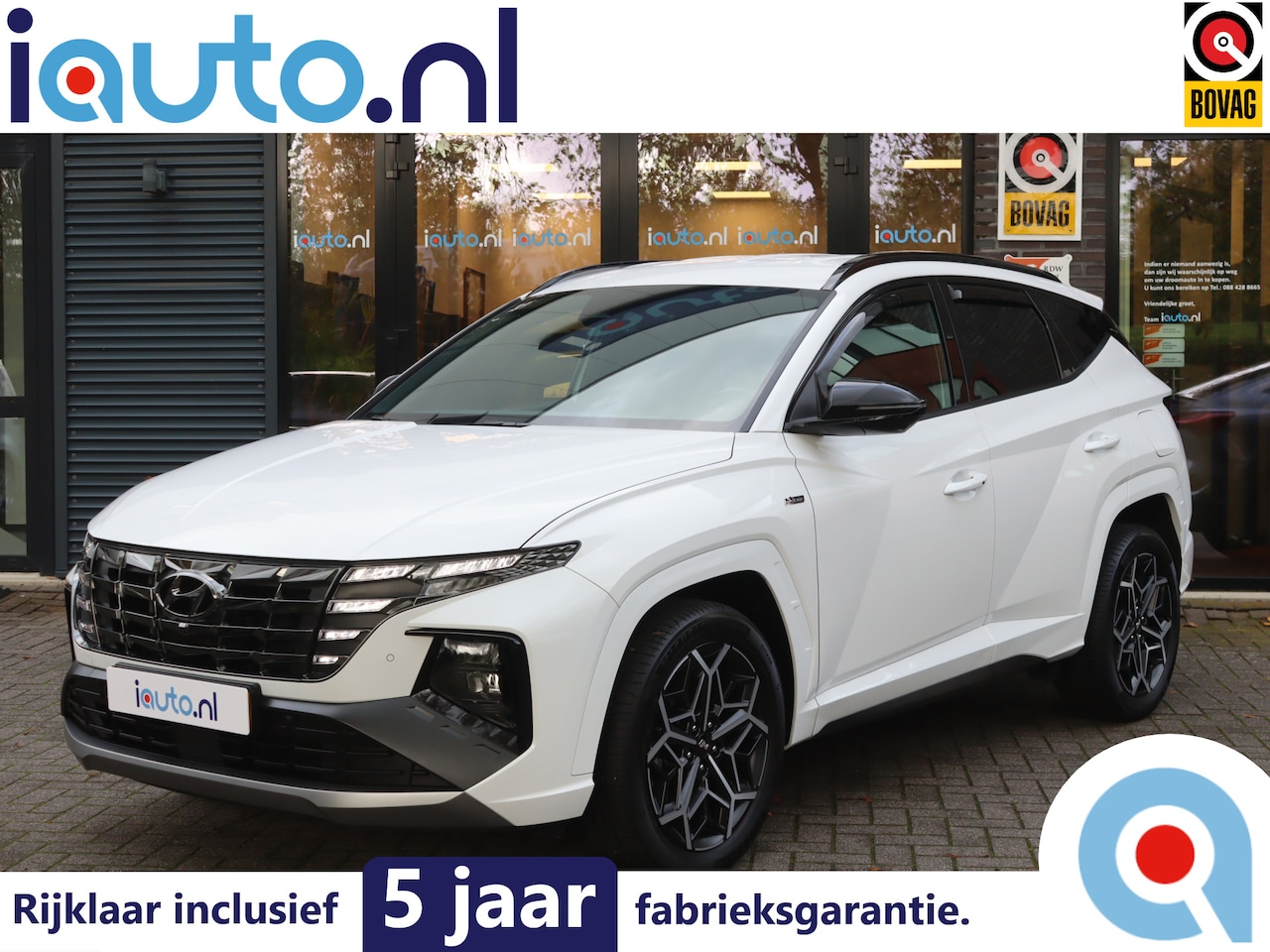 Hyundai Tucson - 1.6 T-GDI HEV N Line LED/Leder/360/Keyless/Virtual Cockpit/Elek. stoelen/19"/Trekhaak afn. - AutoWereld.nl